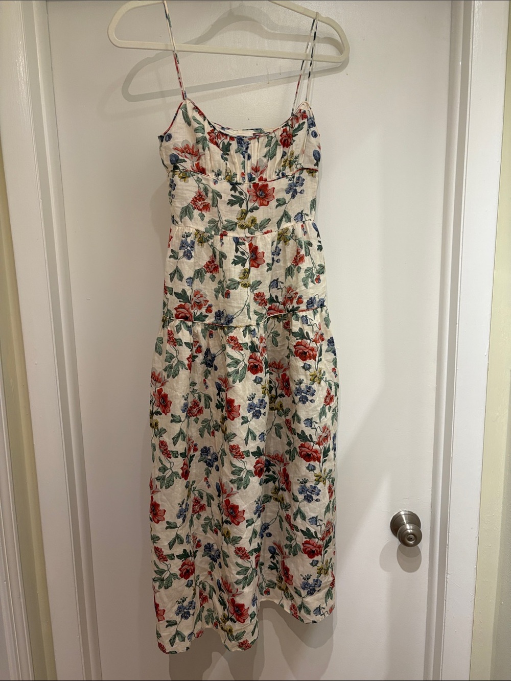 Doen Benoit Midi dress in ivory wild rose